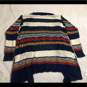Striped Cardigan Tribal/Aztec Design Women’s